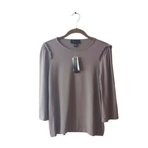 Premise NWT Women's Gray Viscose Blend Long Sleeve Shirt Size XS